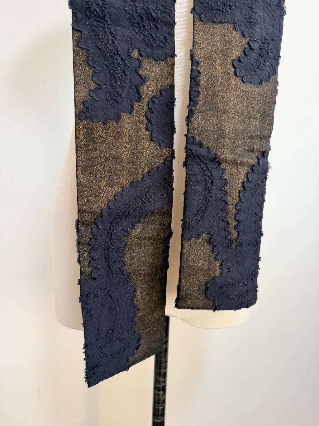 ann demeulemeester Totem Gold-Thread Scarf