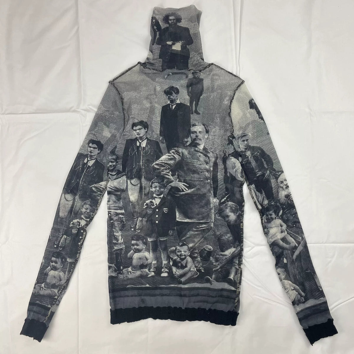 2003 Fall/Winter Jean Paul Gaultier Punk Girl Portrait Mesh T-Shirt