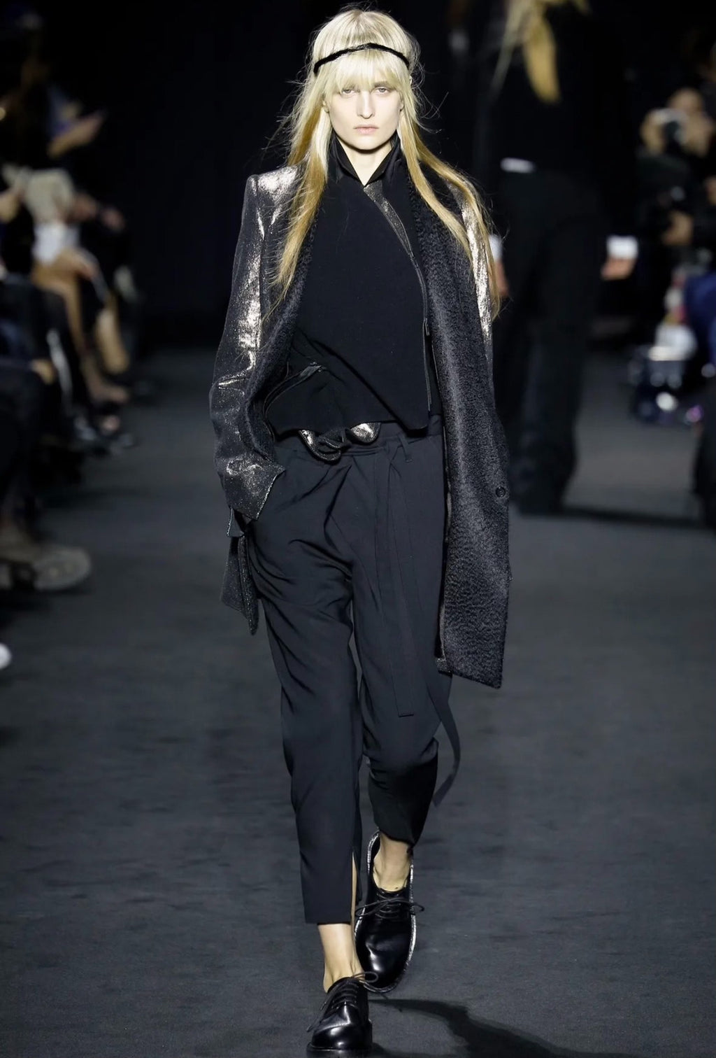 Ann Demeulemeester FW2016 Silver Coated Blazer