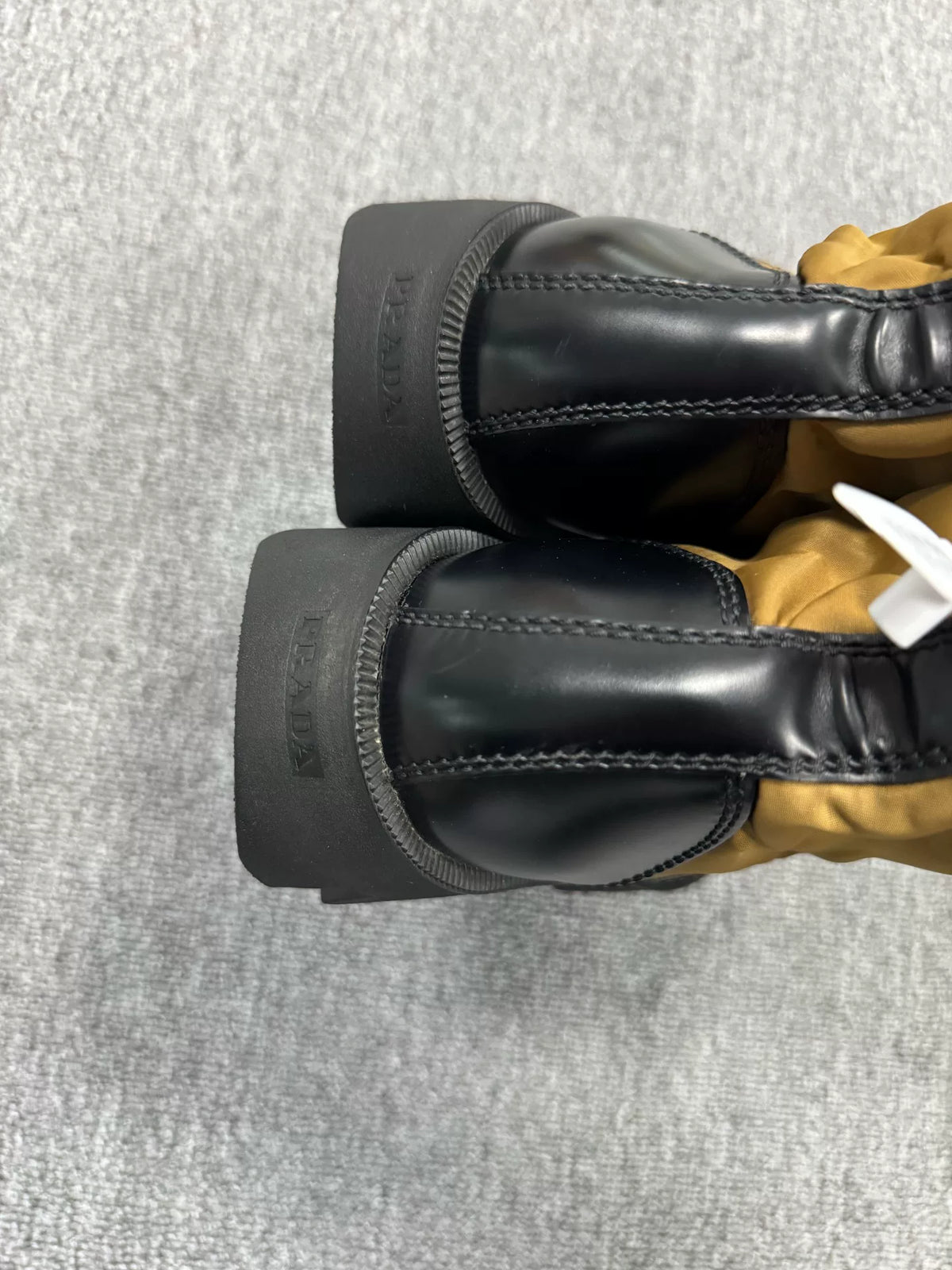 Prada Triangle Logo Combat Boots