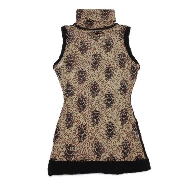 Jean Paul Gaultier Vintage Dark Floral Mesh Top