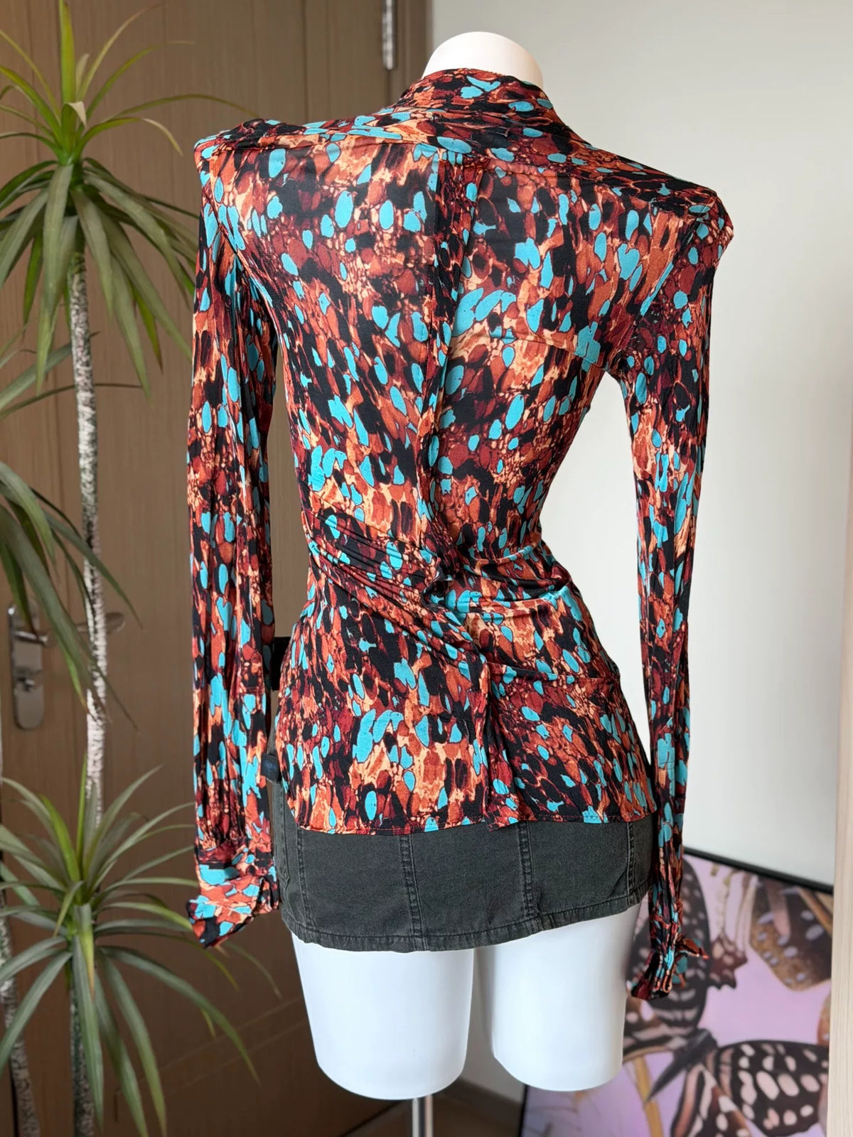 Jean Paul Gaultier JPG Gaultier show style printed vintage used long-sleeve top