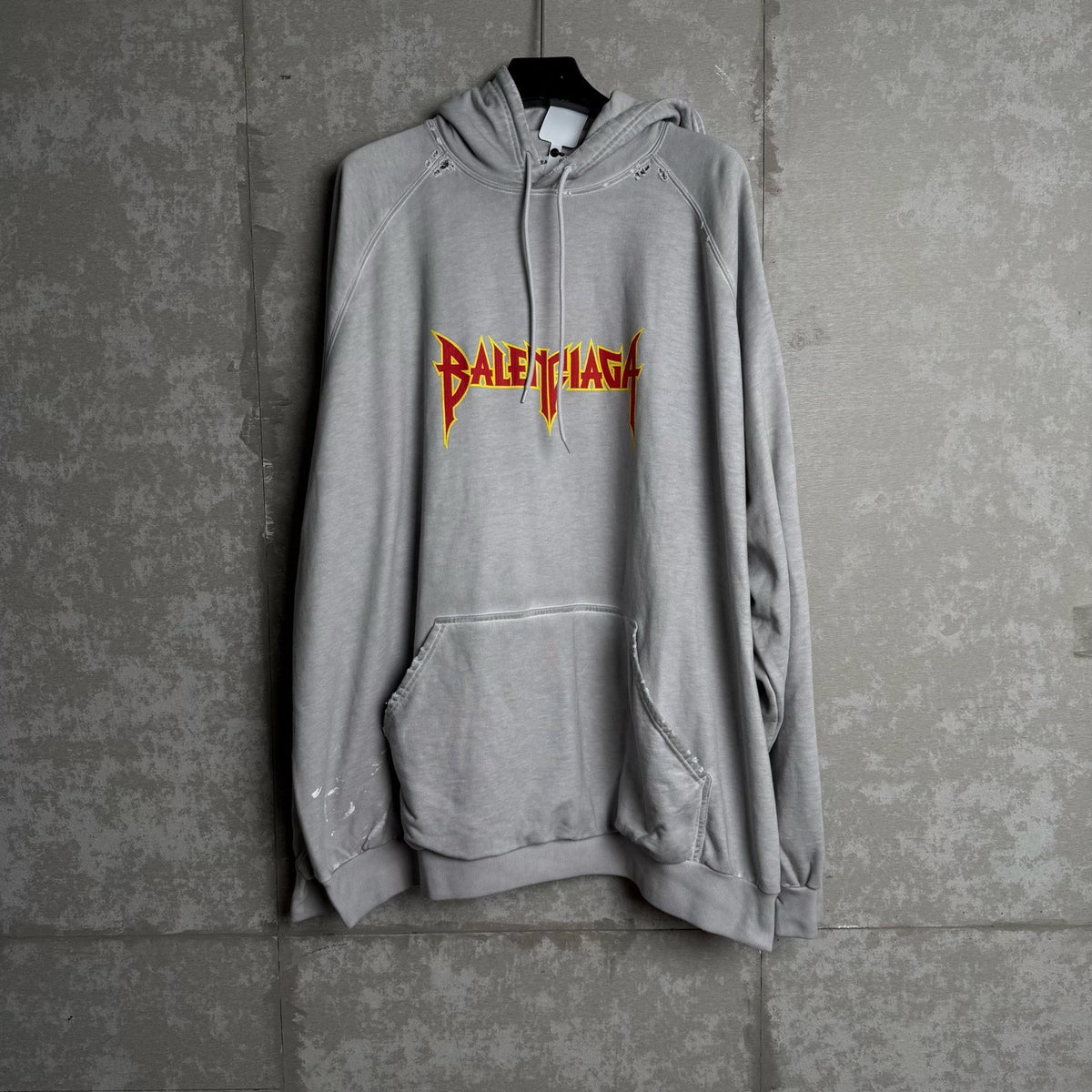 Balenciaga Paris Flame Band Gray Hoodie