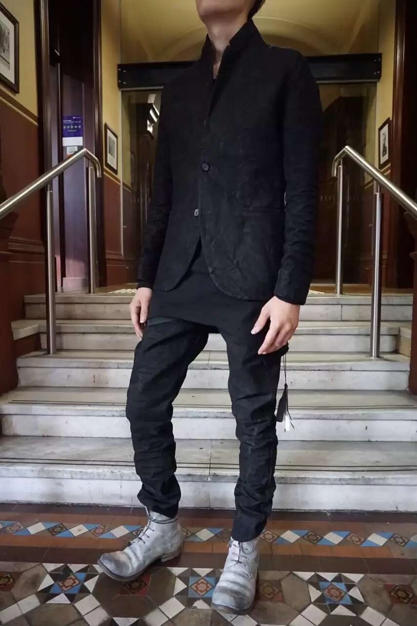 Layer-0 Sail H Alessio Black Canvas Blazer