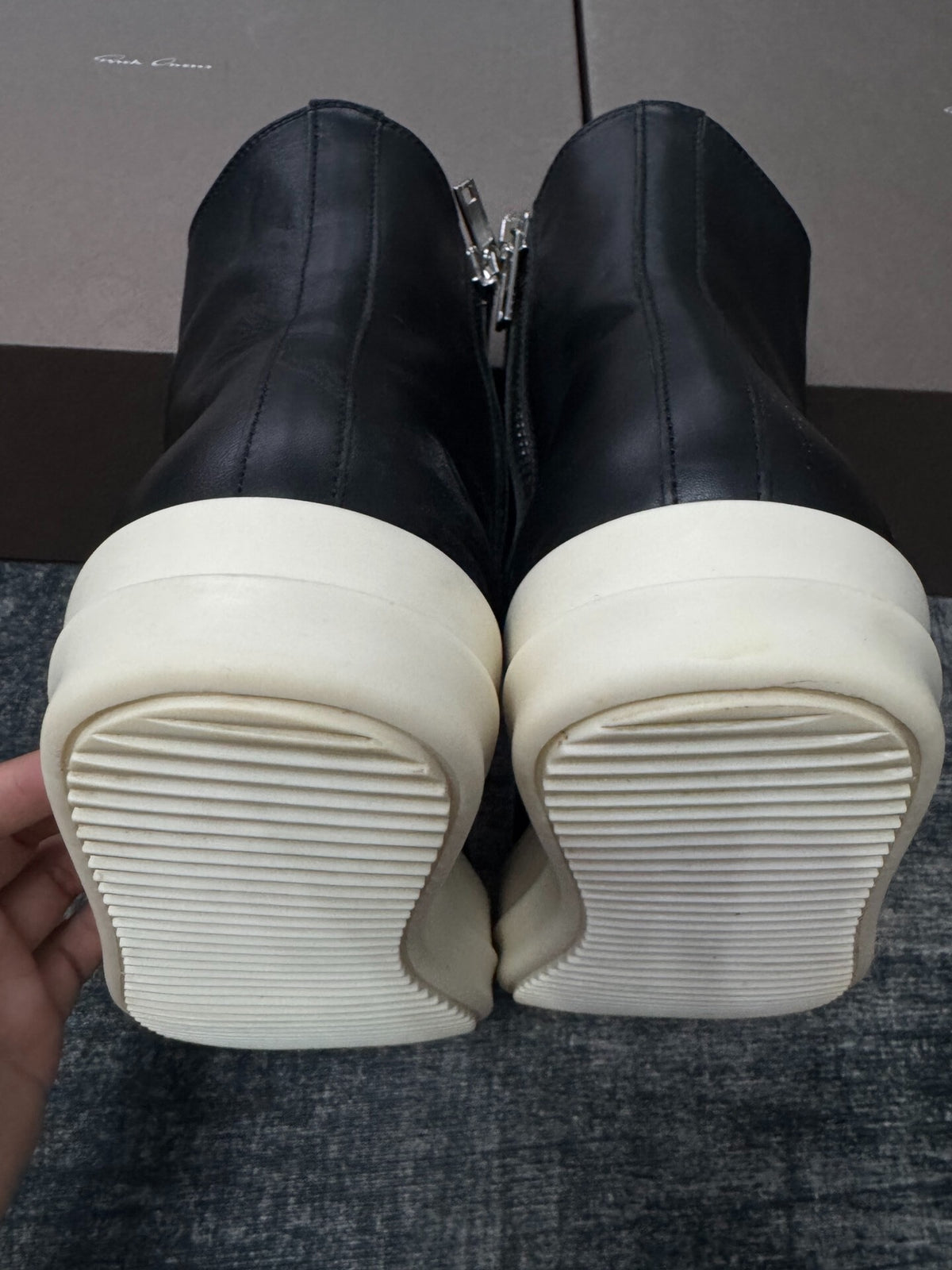 Rick Owens Thick-Lace High-Top Sneakers