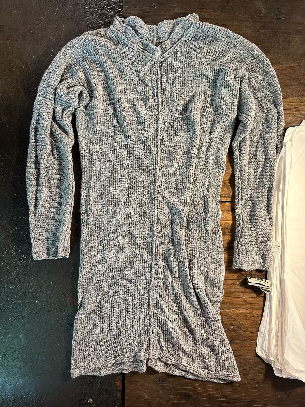 M.A+ SS16 Grey Cross Crew Neck Knit Sweater