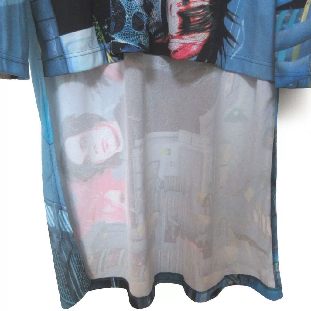 Comme des Garçons visual kei band print deconstructed top