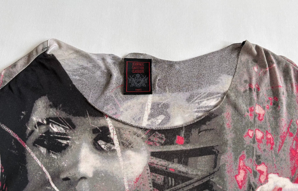 Jean Paul Gaultier Vintage Portrait Print Top