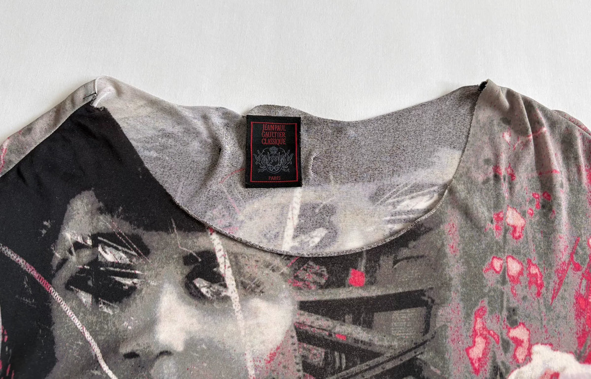 Jean Paul Gaultier Vintage Portrait Print Top