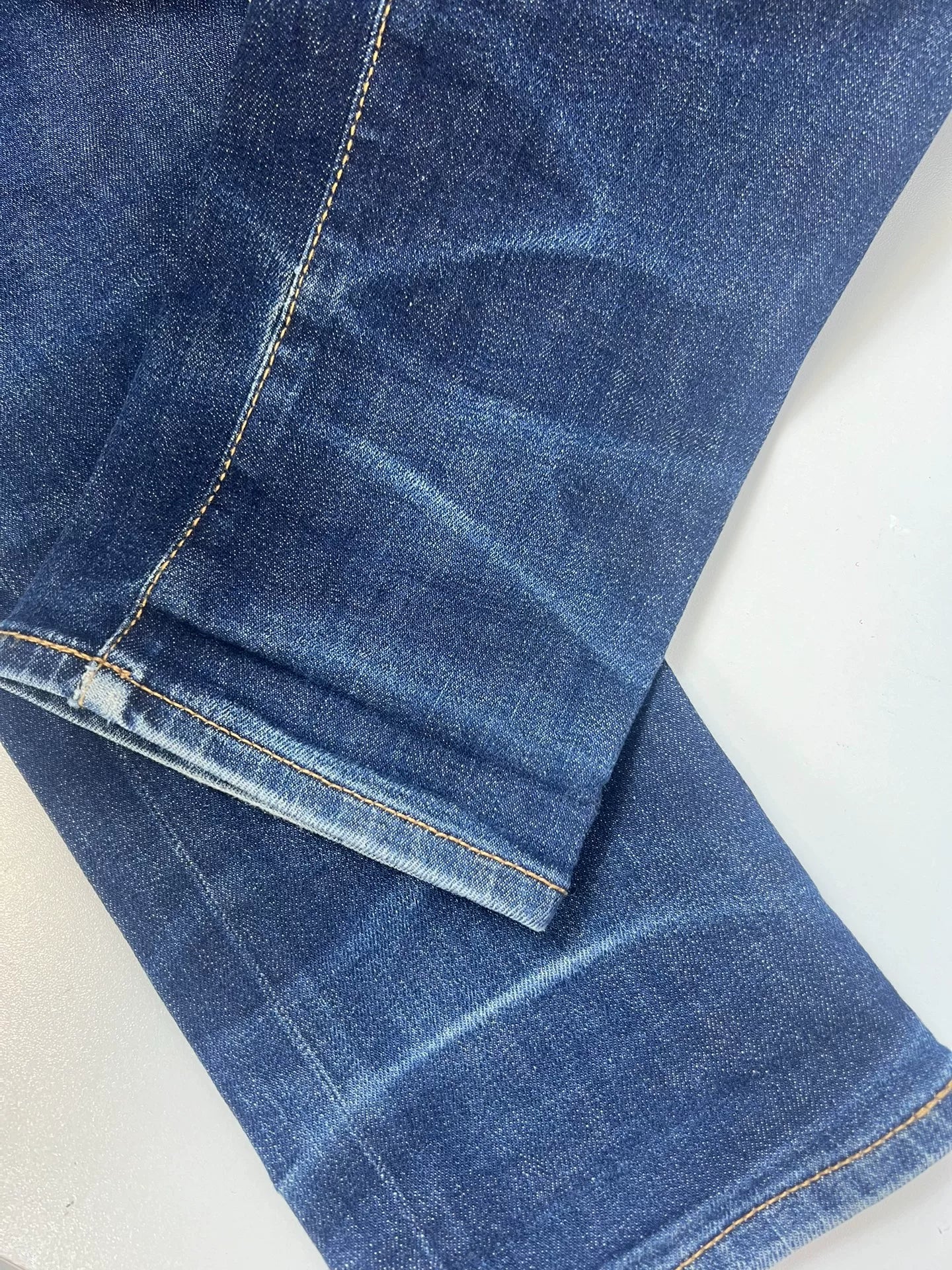 Saint Laurent 16SS Distressed Navy Jeans