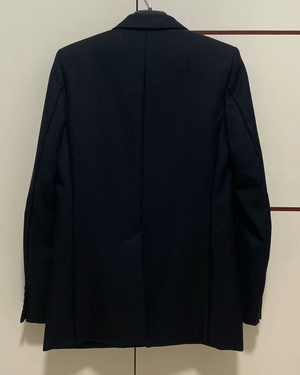Saint Laurent 15FW Runway Black Contrast Stitching Peak Lapel Suit