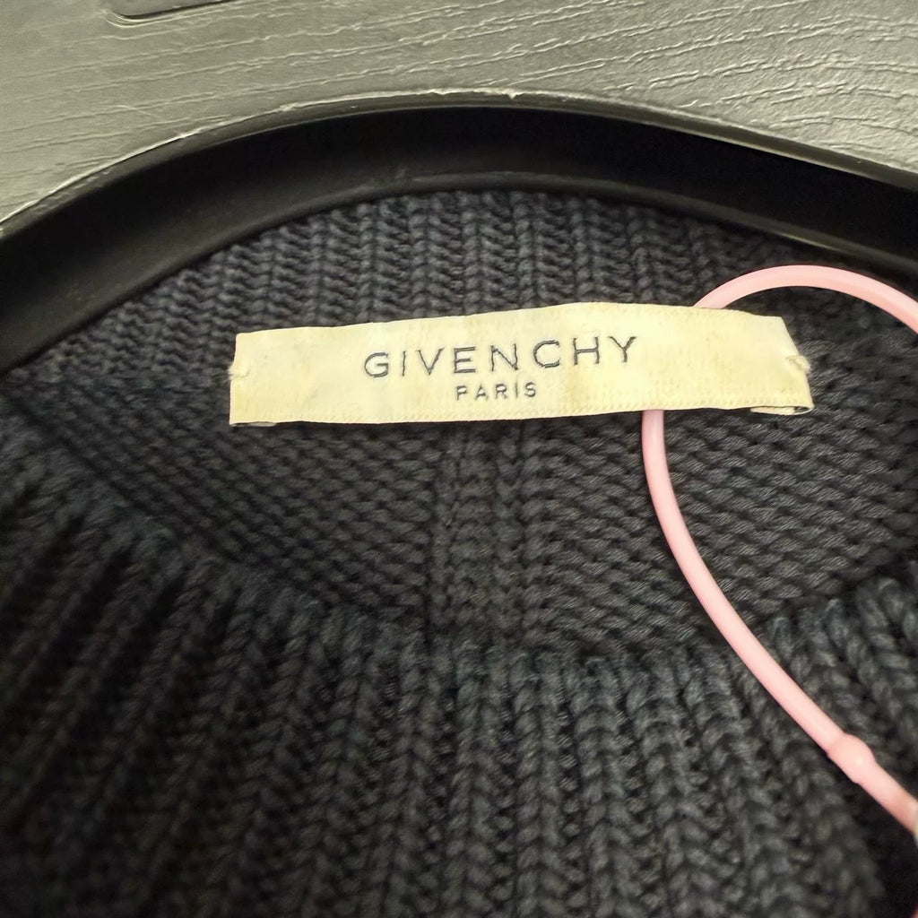 Givenchy Logo Distressed Knit Sweater