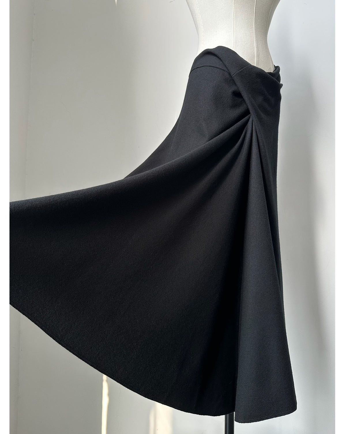 Issey Miyake Midi Wool Skirt