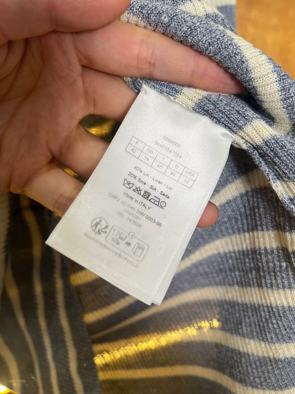 Dior Grey Blue Knit Short Sleeve Top