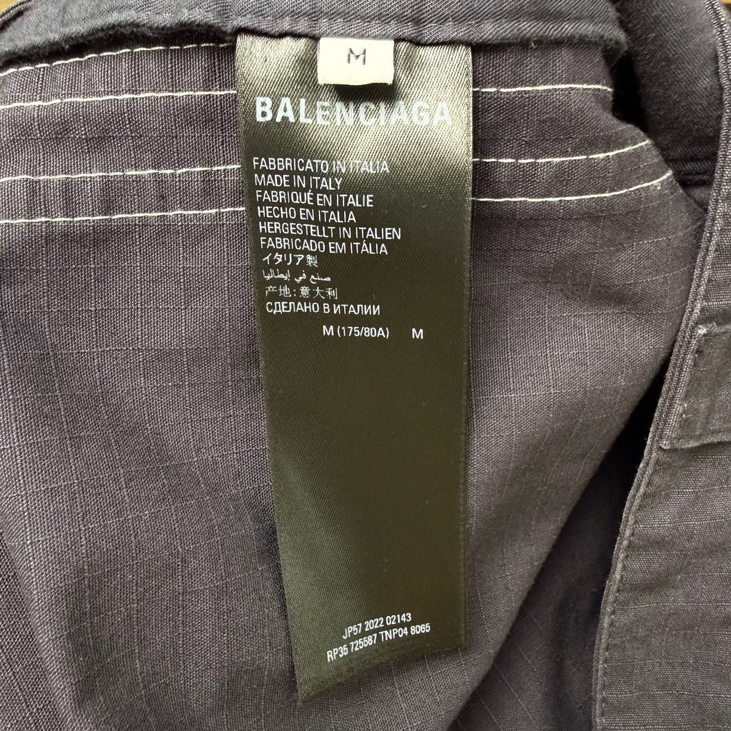 Balenciaga Paris Adidas Collaboration Trefoil Striped Black Shorts
