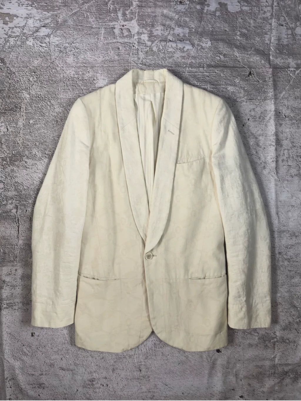 Ann Demeulemeester SS12 Jacquard Shawl-Collar Blazer