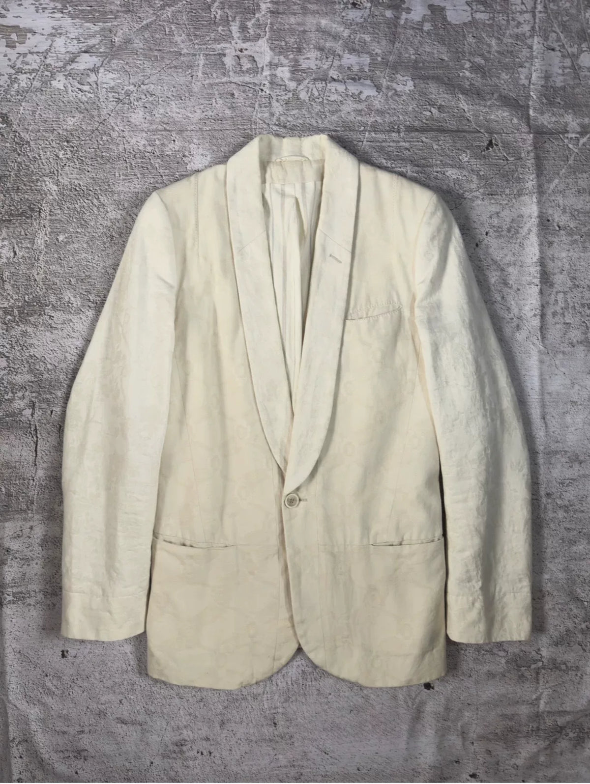 Ann Demeulemeester SS12 Jacquard Shawl-Collar Blazer