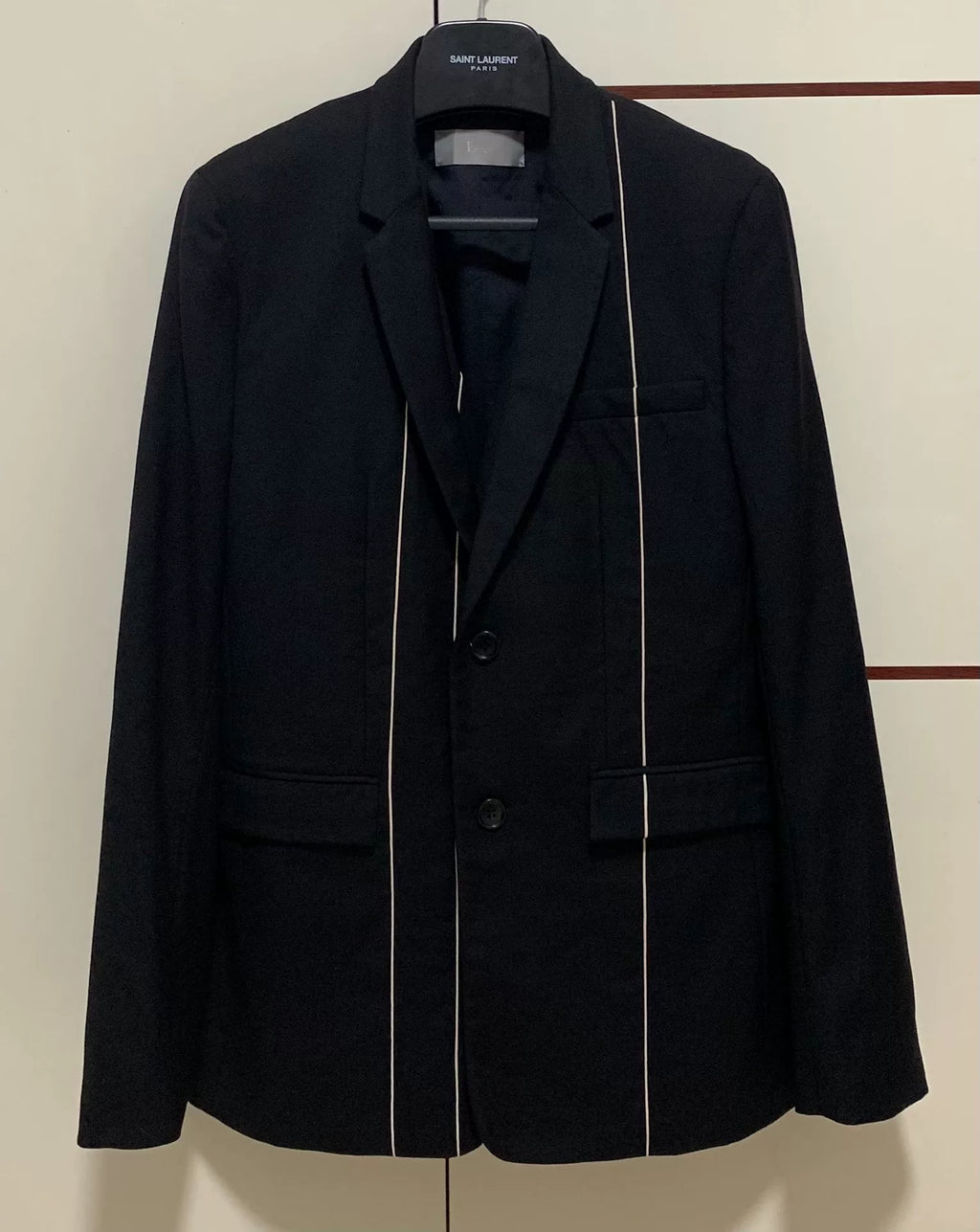 Dior Homme 14FW Runway White Suit Black Wool