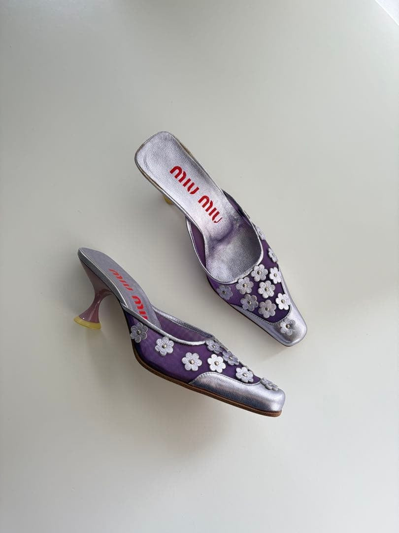 Miu Miu SS99 Floral Mesh Heels