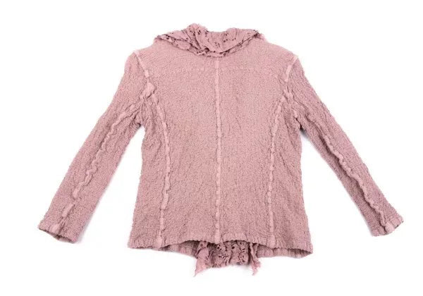 Issey Miyake Vintage Pink Lace Pleated Top