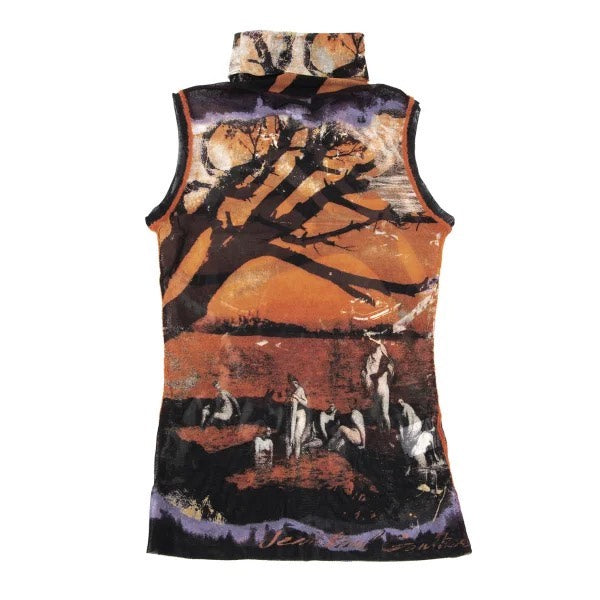Jean Paul Gaultier Dusk Tree Portrait Mesh Top