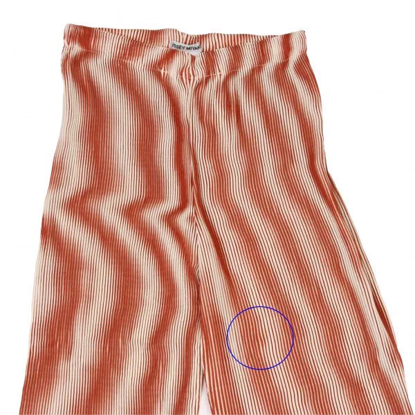 Issey Miyake Vintage Orange Ripple Pleated Pants