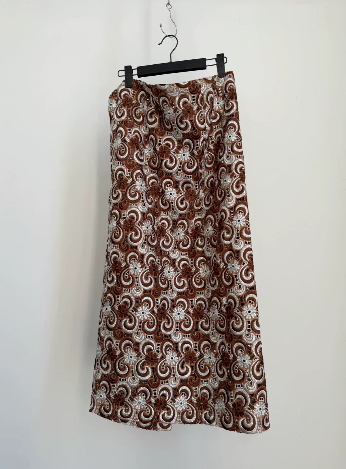 Comme Des Garcons Midi Silver Skirt