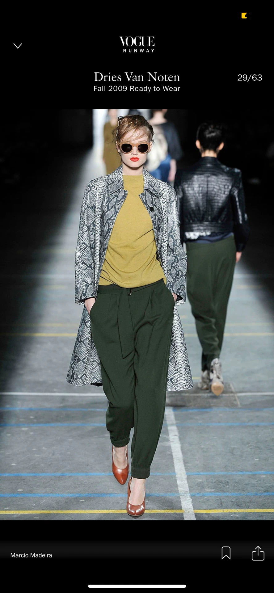 Dries Van Noten 09AW Snake Skin Cotton Coat