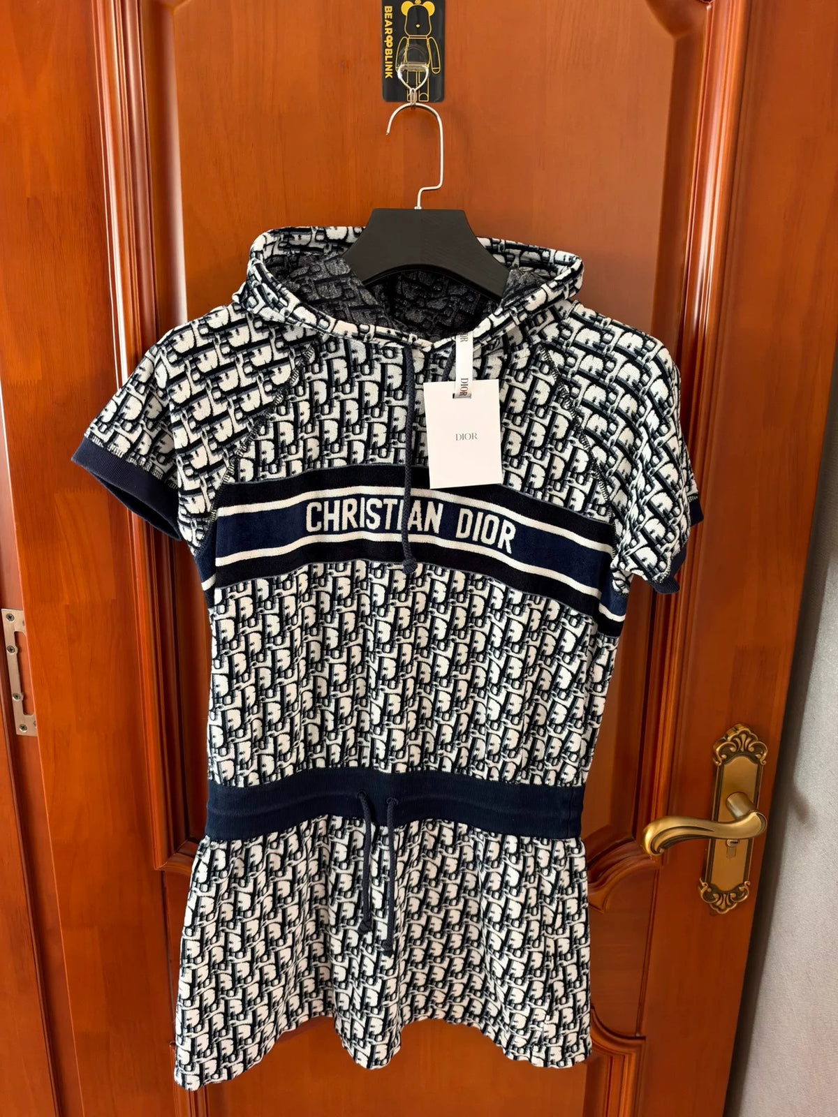 Dior Monogram Hooded Short Sleeve Dress