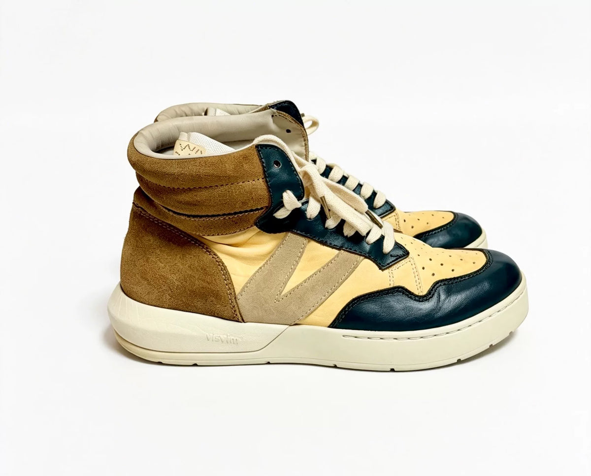 visvim AW21 Green Chamberlain Hi Suede Horsehide Sneakers