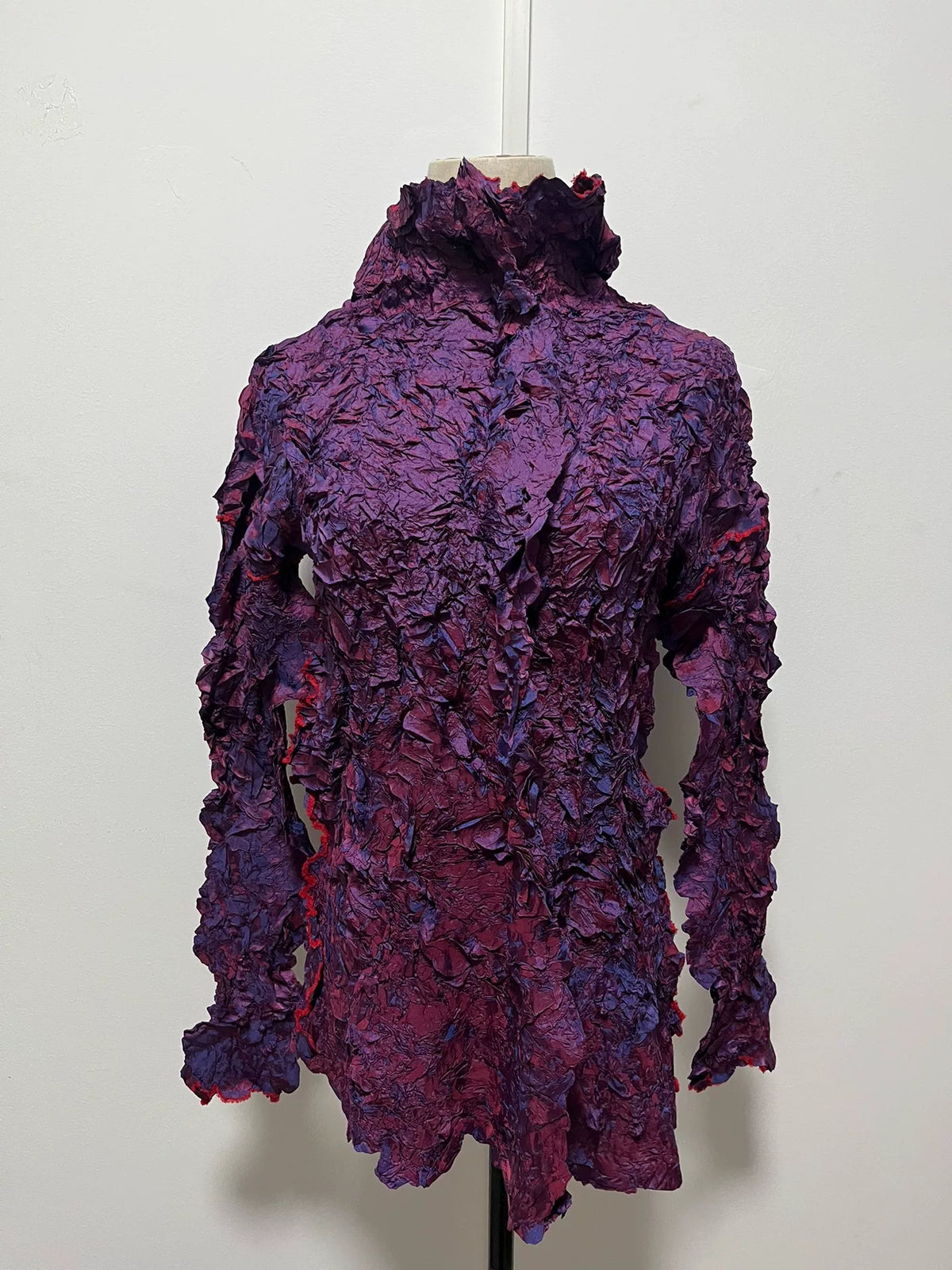 Issey Miyake 99FW Pleated Purple Top