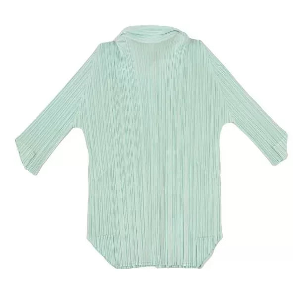 Issey Miyake Vintage Green Pleated Top