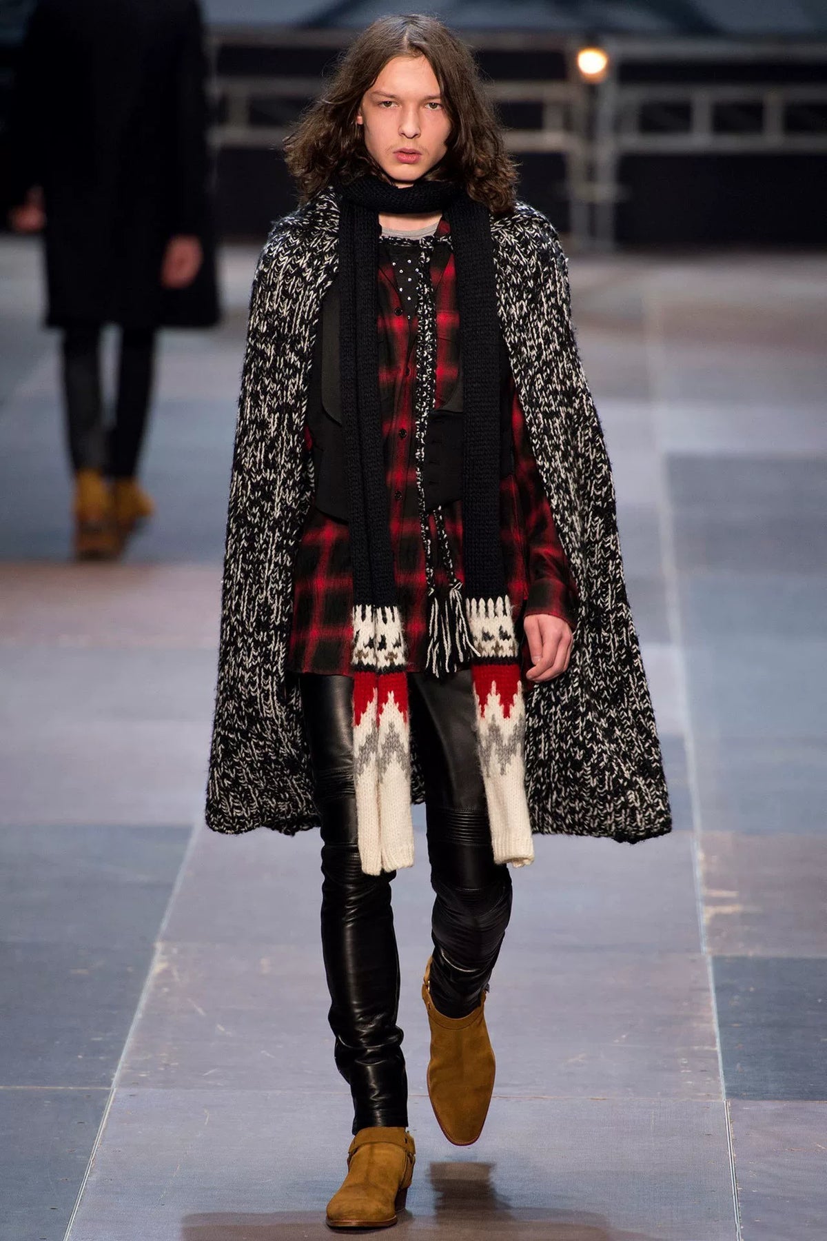 Saint Laurent 13FW Wool Cashmere Hooded Cape