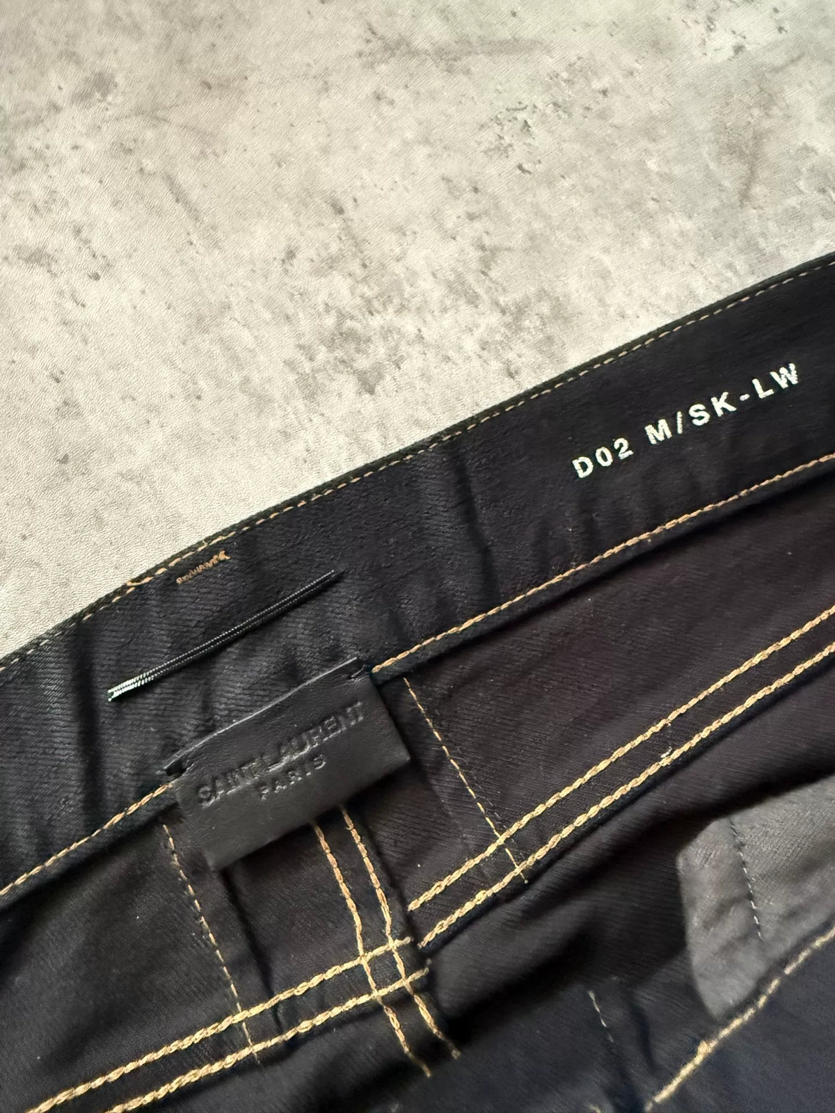 Saint Laurent Paris 16AW D02 Black Distressed Denim Jeans by Hedi Slimane
