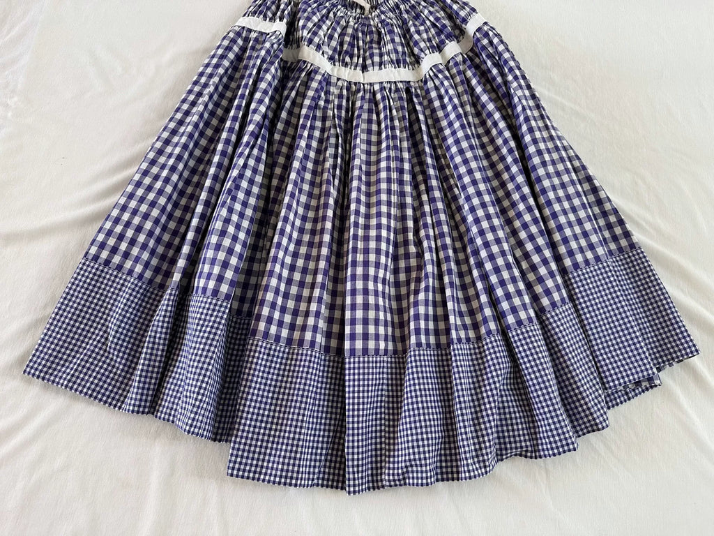 Comme Des Garcons Rei Kawakubo Tricot line check patchwork skirt