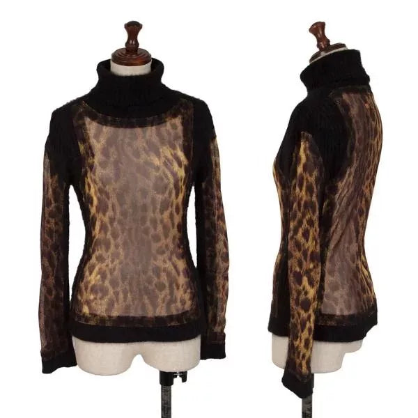Jean Paul Gaultier Vintage Leopard Print Mesh Top