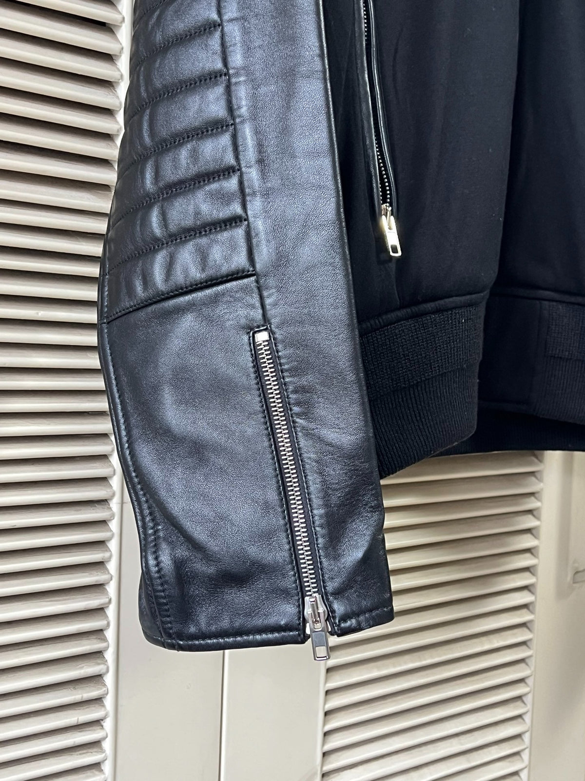 Givenchy Men's Leather-Panel Hooded Jacket