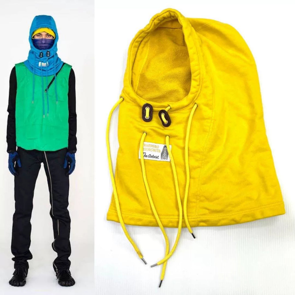 Takahiromiyashitathesoloist. Balaclava Yellow Cotton Balaclava