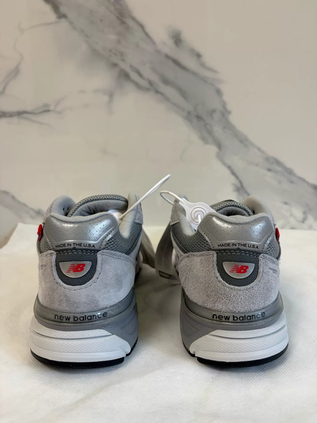 New Balance NB 990 V4 Grey Suede Sneakers