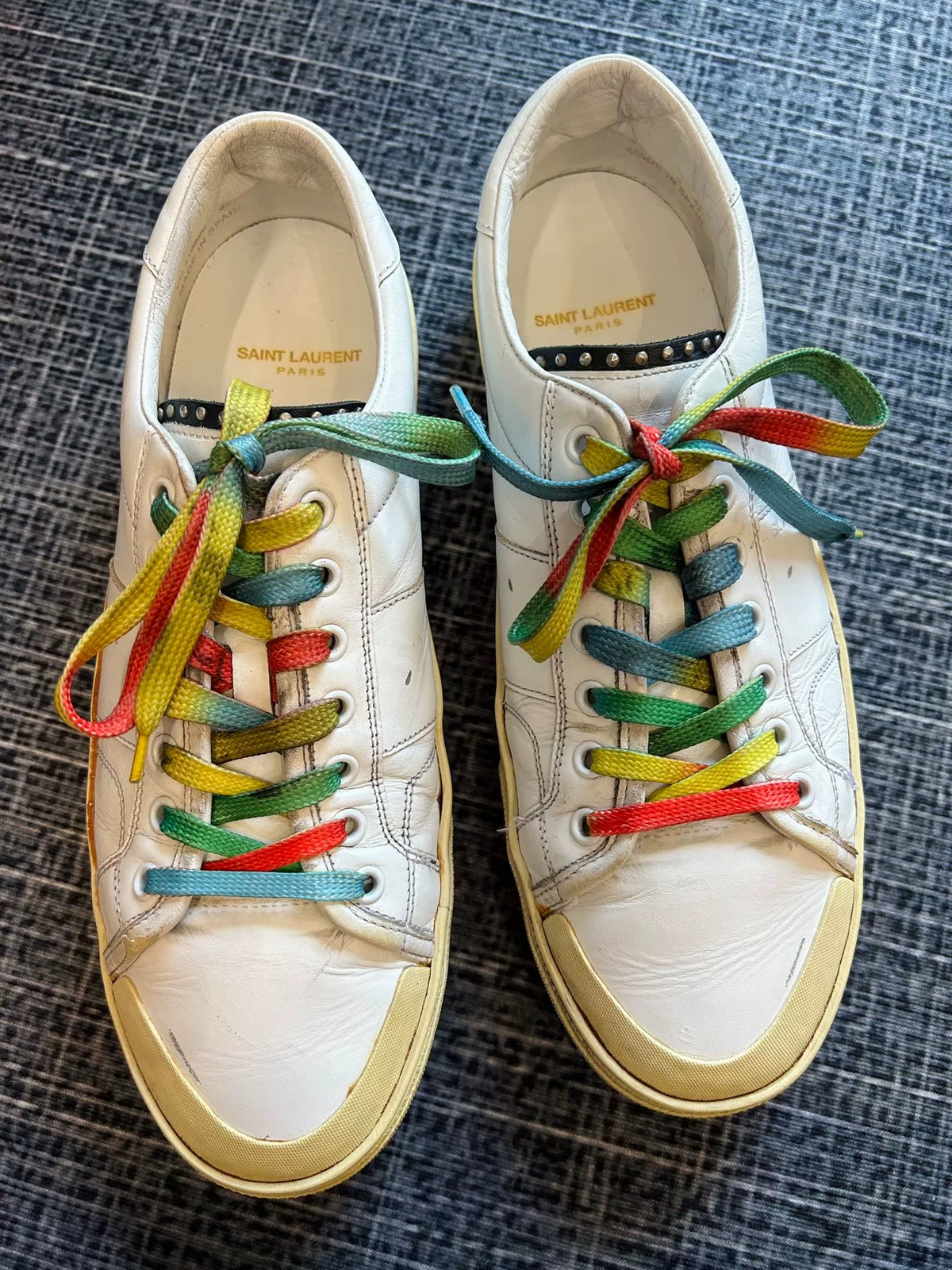 Saint Laurent SS16 SL37 GD Rainbow Studded Sneakers by Hedi Slimane