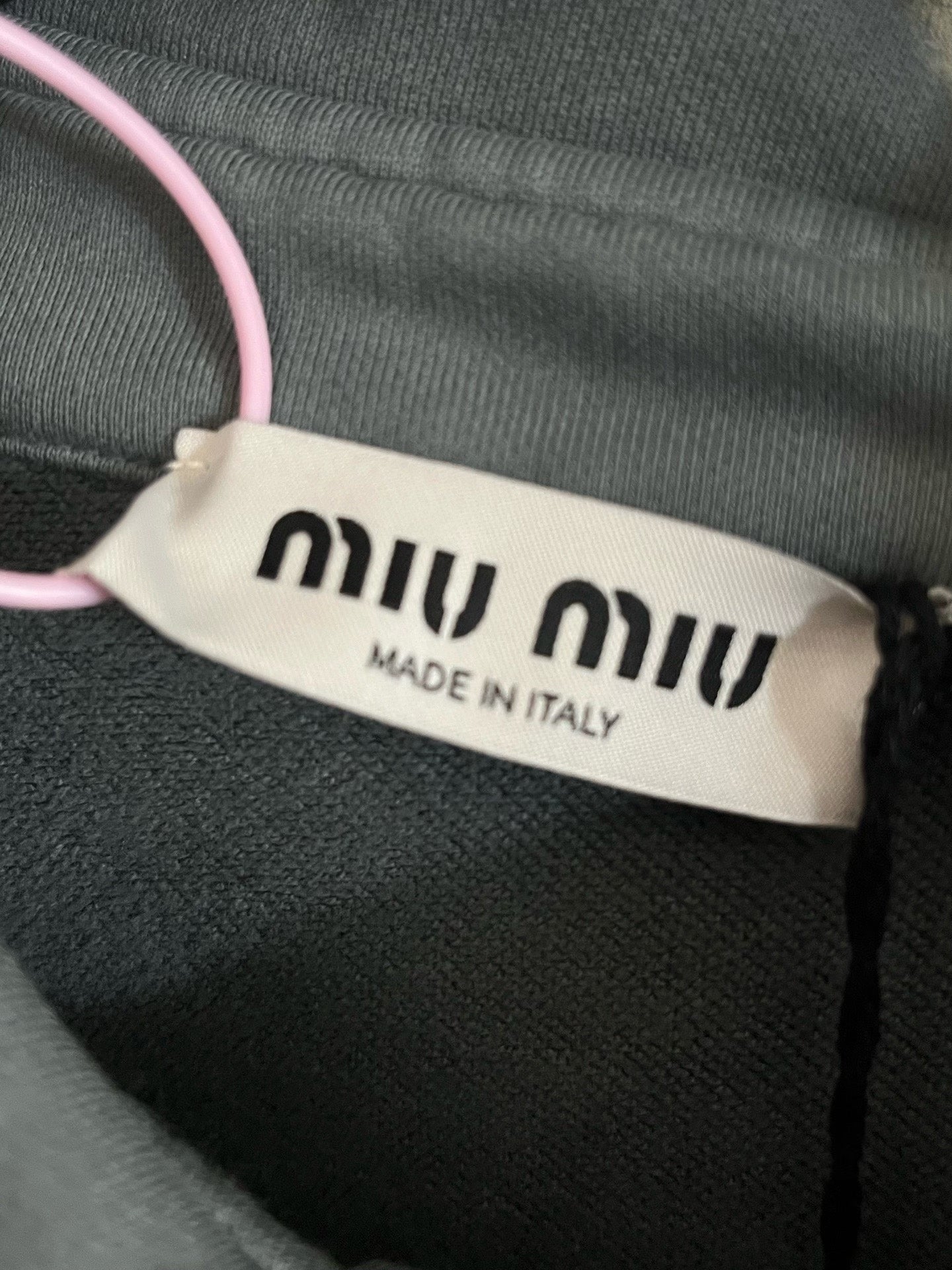 Miu Miu Gray Polo Embroidered Sweatshirt