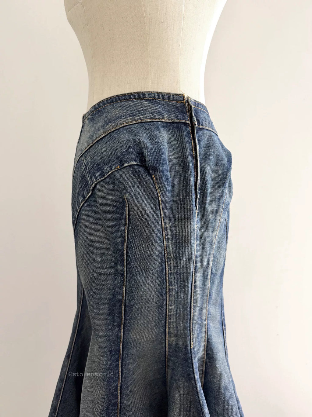 Junya Watanabe Deconstructed Denim Mermaid Skirt - Devines