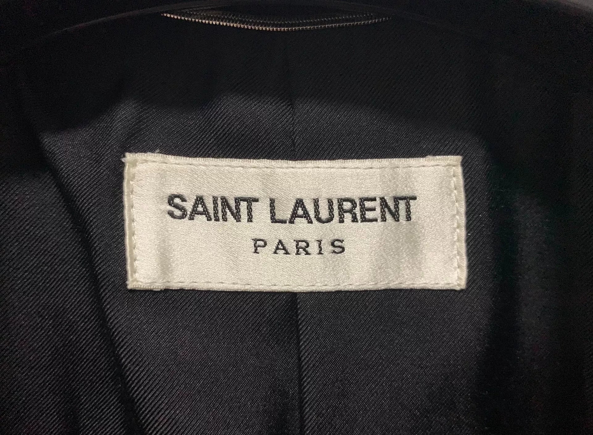 Saint Laurent 19SS Runway Black Striped Double-Breasted Suit