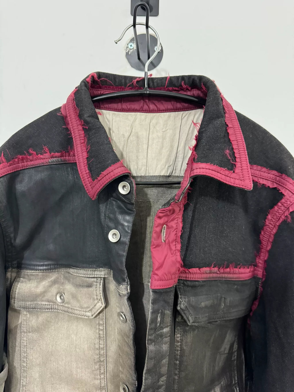 Rick Owens Cropped Faux-Leather Worker Jacket In Black