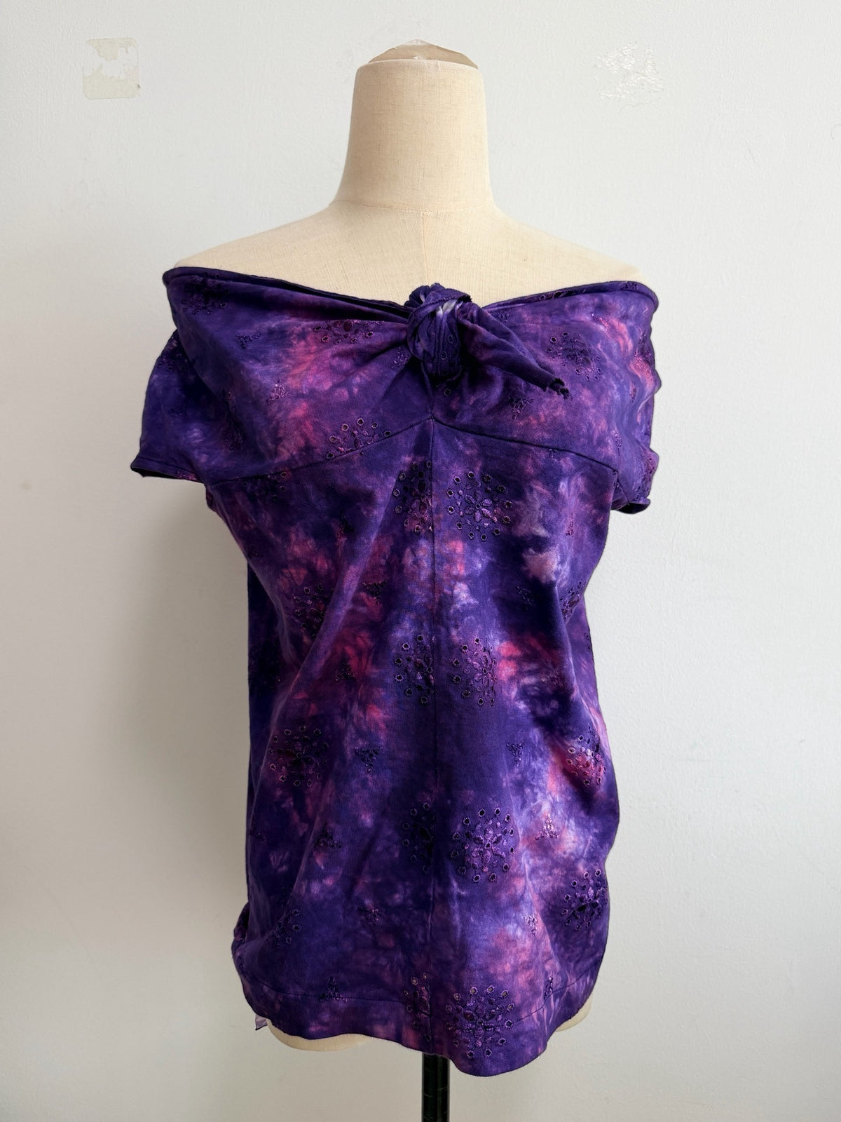 Comme des Garçons Tricot line tie-dye T-shirt top