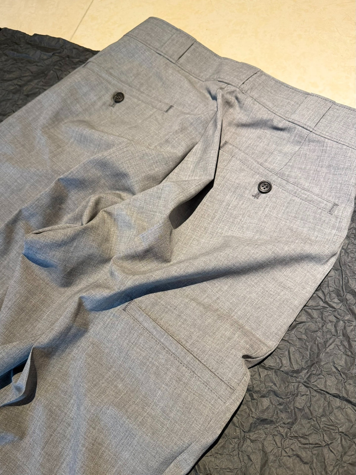 Prada 25 Runway Gray Wool Dress Pants