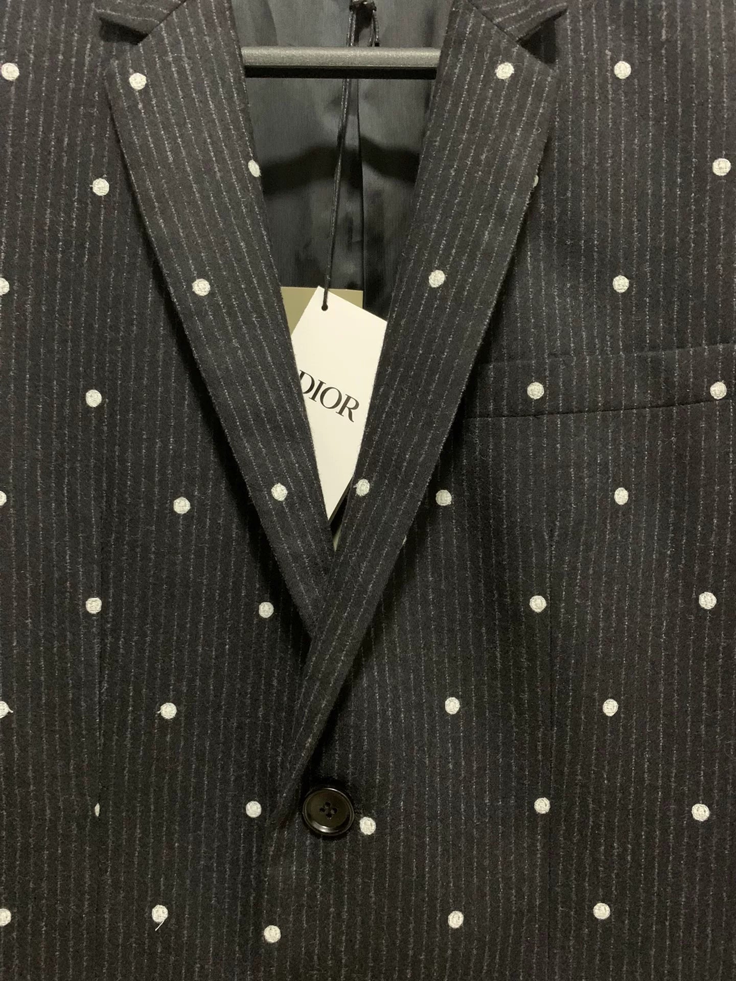 Dior Homme 14FW Runway Polka Dot Wool Suit