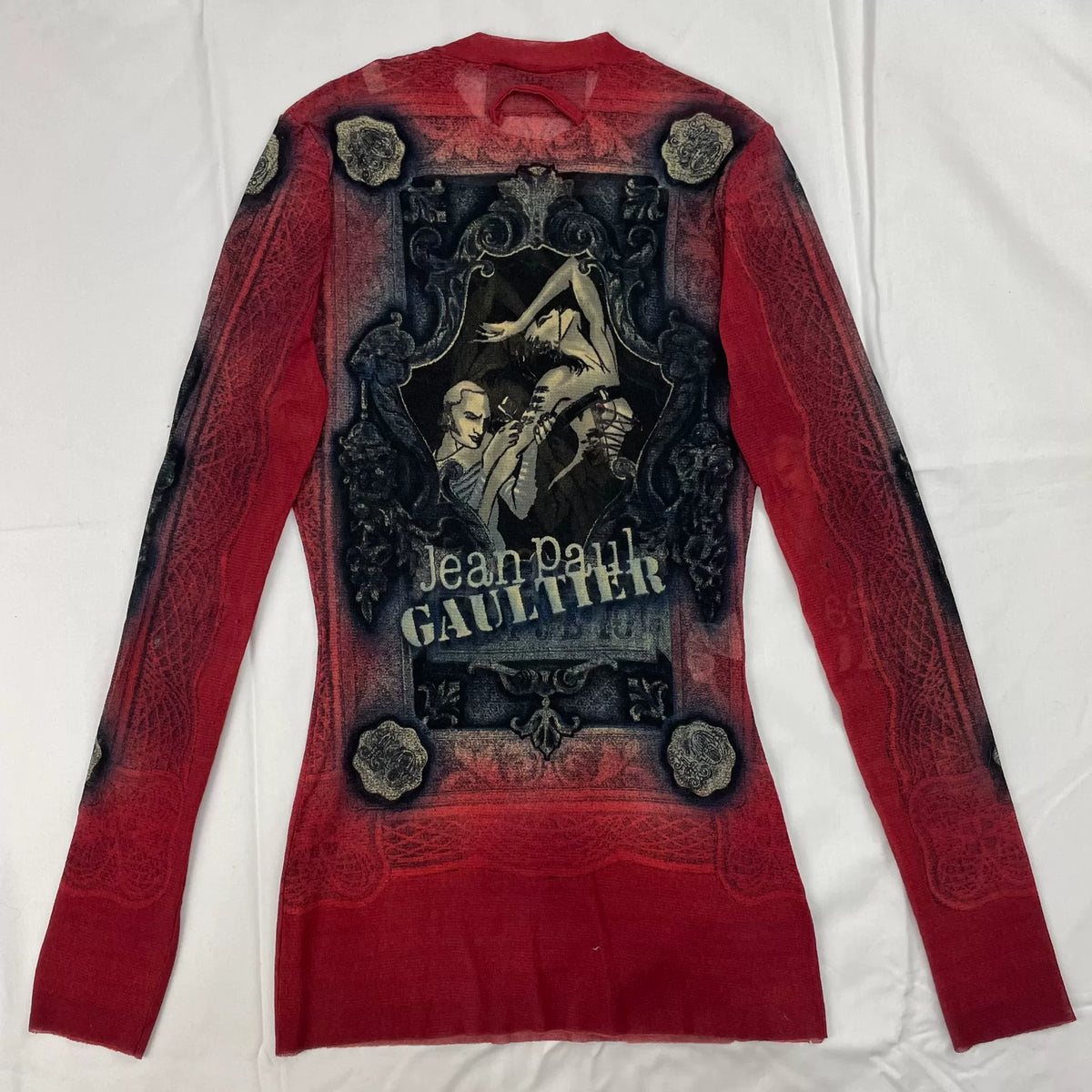 1995 Jean Paul Gaultier Tattoo Artist Long-Sleeve Mesh T-Shirt