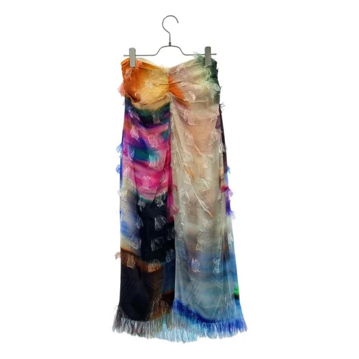Dries Van Noten SS22 Jacquard Fringe Skirt