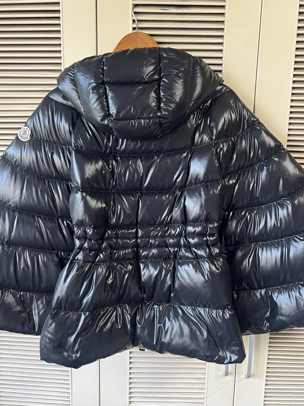 Moncler Cape Down Drawstring Black Jacket